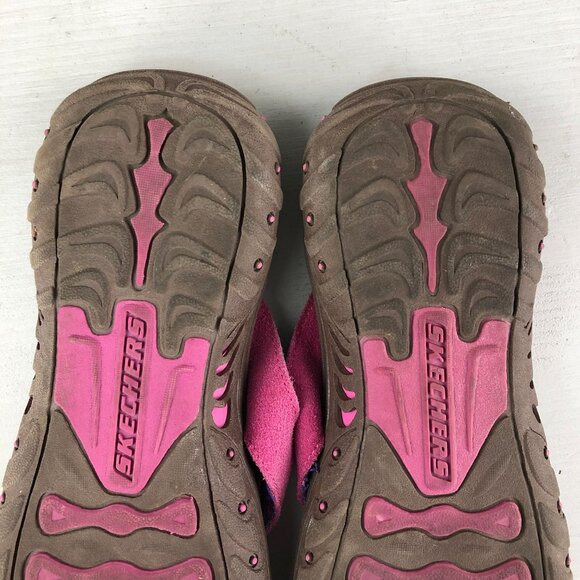 Skechers Women's Size 8 Outdoor Lifestyle Pink Purple Suede Slip On Sandals - Picture 10 of 14